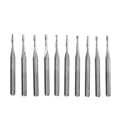 10pcs 3.175mm Shank 2 Flutes Flat End Mills Spiral CNC Router Bit Engraving Milling Cutter