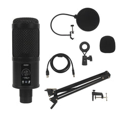 Profession Studio USB Microphone Karaoke Singing Laptop Recording Condenser for PC Computer Gaming Stream Mic