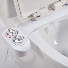 Toilet Seat Attachment Water Spray Non-electric Cold/Hot Adjustable Dual Nozzle