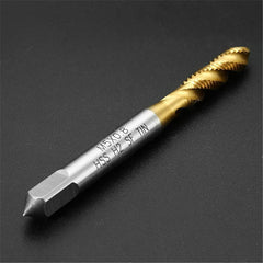 10pcs M5x0.8 HSS Titanium Coated Screw Tap Thread Metric Spiral Fluted Machine Screw Tap