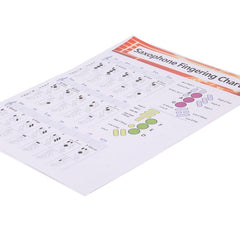 Saxophone Fingering Chart Durable Coated Paper Music Chords Poster for Teachers Students Supplies
