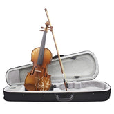 4/4 Spruce wood Carving Violin with Bow String Mute Case