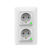 Dual WiFi Smart Light Wall Switch Socket Outlet DE EU Tuya Wireless Remote Control Work with Alexa Google Home