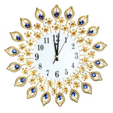 38x38cm Vintage Wall Clock Living Room Bedroom Large Clock Diamond Metal Home Decoration