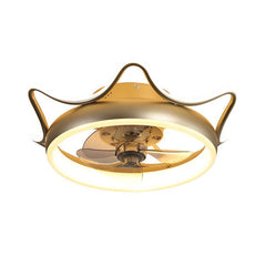 Decorative DC Ceiling Fan with Remote Control Simple Fan Light for Living Room