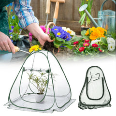 PVC Warm Garden Folding Mini Greenhouse Plants Cover Waterproof Plants Protector 31.20x27.30inch