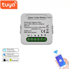 Smart Home Curtain Switch Module APP Remote Control Timer 240V Switch On-off Device Works with Alexa Google Home