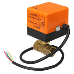 DN15/DN20 220V 4W Electrical Motorized Ball Valve 2 Way 3 Wire Brass Valves