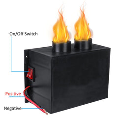 12V/24V 650W 2-Hole Car Electric Heater Warm Air Heater Dual Switch Constant Temperature