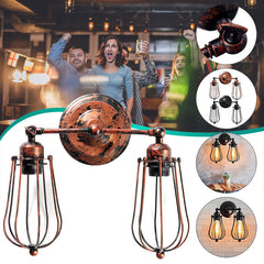 Industrial Wall Light Mounted Sconce Iron Retro Lamp Fixture Room Decor