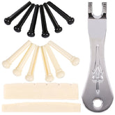 Guitar Parts 1PC Guitar Saddle/Guitar Nut/Pin Puller 12 PCS Bridge Pins