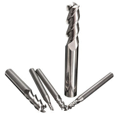 5pcs 2 3 4 6 8mm 3 Flutes Tungsten Carbide End Mill Cutter Bits