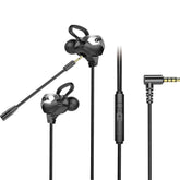 Wired Earphone Stereo Noise Reduction Dynamic In-ear Earbuds 3.5mm Gaming Headset with Mic