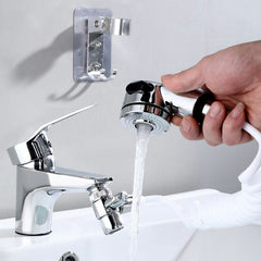 Bathroom Bathtub Wash Face Basin Water Tap External Shower Hand Held Spray Mixer Spout Faucet Wall Mounted Kit Rinser Extension Set Hair Washing
