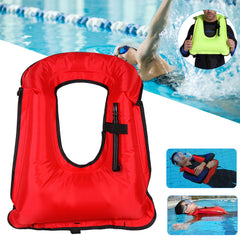 Adult Inflation Life Jacket Portable Snorkel Swim Vest for Snorkeling Swimming Diving Safety