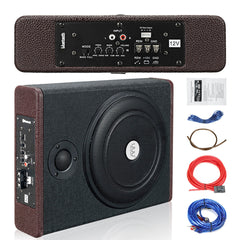 Ultra-thin Car Seat Subwoofer Car Active Subwoofer Audio Speaker Amplifier 10 Inches