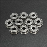 10pcs 4x10x4mm Metal Shielded Flange Ball Bearing