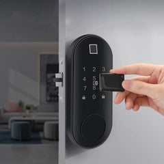 Smart Lock Password Keyless Voice Indicated Door Lock Biometric Digital Smart Door Lock for Home Security