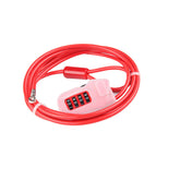 2M Anti-theft 4 Digits Code Bicycle Cable Lock for Motorcycle MTB Road Bike