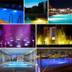 1 PCS LED Underwater Swimming Pool Lights RGB Color Changing IP68 Waterproof Lamp With Remote Controller