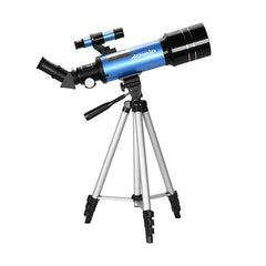 66X HD Astronomical Telescope 70MM Refractor Telescope Erecting Eyepiece 3X Barlow Lens Finderscope with Tripod Phone Adapter
