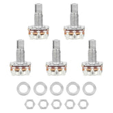 5pcs Guitar Potentiometer A500k 16mm Base Audio Tone Switch Bass Accessory Part