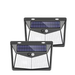 1/2/4X 208 LED Solar Power PIR Motion Sensor Wall Light Outdoor Garden Lamp Waterproof