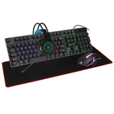 4Pcs Gaming Kit 104 Keys 4-in-1 Keyboard Mouse Headset Mouse Pad Set