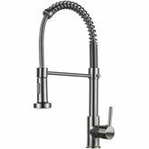 Pull Out Spring Spout Mixer Kitchen Faucet Single Lever Hot Cold Water Sink Tap Copper Alloy Crane