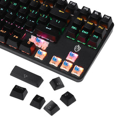 Wired Mechanical Gaming Keyboard 87-Key 87% TKL Layout Suspended Keycaps Hot Swappable RGB Backlit Mechanical with Supplement Switches Keycap Puller