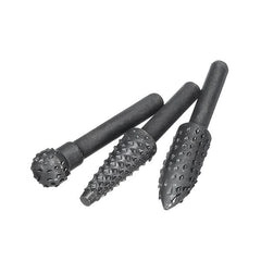 10Pcs Rotary File Rasp Set 6mm Shank Files Burr Cutters Woodworking Carving Bits