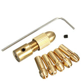 8pcs 0.5-3mm Small Electric Drill Bit Collet Micro Twist Drill Chuck Set with Allen wrench