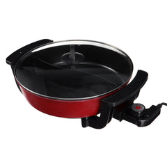 Electric Hot Pot 6L 220V 1360W Pan Frying Grill Oven Cooker Hotpot Cookware