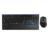 Business Keyboard Mouse Combo Multi-Mode Wireless 110-Key Hand Rest Keyboard Mute Buttons 600-1600DPI Optical Mouse Set for Office Computer PC