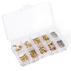 300Pcs M2 Male-Female Brass Hex Column Standoff Support Spacer Pillar Stainless Steel Screws Nuts for PCB Board