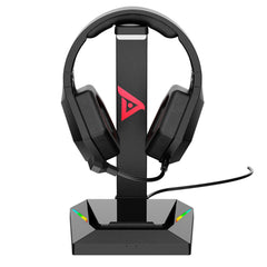 Headphone Stand RGB Breathing Light Computer Headset Stand Phone Holder USB USB-C Expand Port