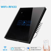 Fan Speed Control Touch Switch WiFi+RF Smart Deluxe Crystal Panel Switch App Remote Control 90V 250V EU Wireless Switch