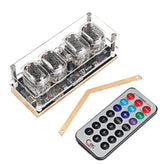 Glow Tube Clock Cyberpunk Geek Creative Gift Decoration 6 Background Light Colors with Electronic Tube