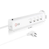 WiFi Smart Power Strip 16A Multiple Outlet Extension Cord with 2 * USB Ports / 4 * AC Outlets Remote Voice Control EU Plug Sockets