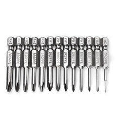 13pcs 50mm Magnetic Long Hex Shank Cross Head Screwdriver Bits