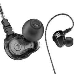 In-Ear 3.5mm Dual Moving Coil Earbuds Hi-Fi Earphone With Microphone