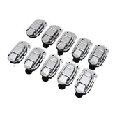 10pcs Spring Draw Toggle Latch Chest Box Suitcase wooden Box Buckle Aluminum Box Accessories