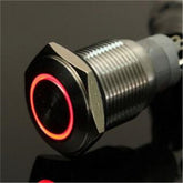 DC 24V Push Button Self-reset Momentary Switch LED Light