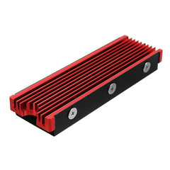 Aluminum Heatsink NGFF PCI-E 2280 SSD Cooling Fan Fin Cooler W/ Thermal Pad