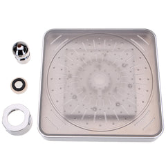 6 Inch ABS Square Showerhead 360 Adjustable Top Spray Water Temperature Controlled 7 Colors LED Auto Changing Shower Head
