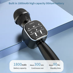 Handheld Microphone Versatile Sound Change Metal Bluetooth 5.0 Condenser Mic Music Player for Singing