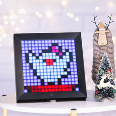 Bluetooth Digital Photo Frame Alarm Clock with Pixel Art Programmable LED Display