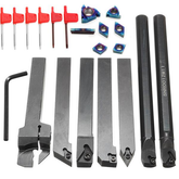 7pcs 12mm Shank Lathe Boring Bar Turning Tool Holder Set With Blue Nano Carbide Inserts
