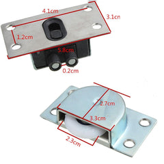4pcs White Metal Wardrobe Sliding Doors Plastic Bearing Wheel