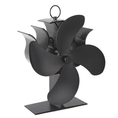 4 Blades Fireplace Heat Powered Stove Fan For Wood Log Fire Burning Low Noise